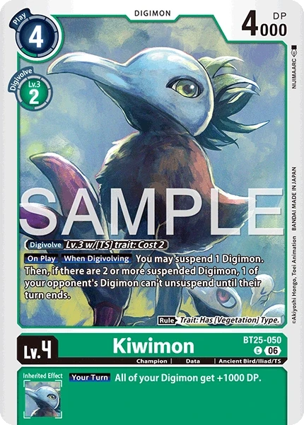 Kiwimon &mdash; Digimon Card Game card