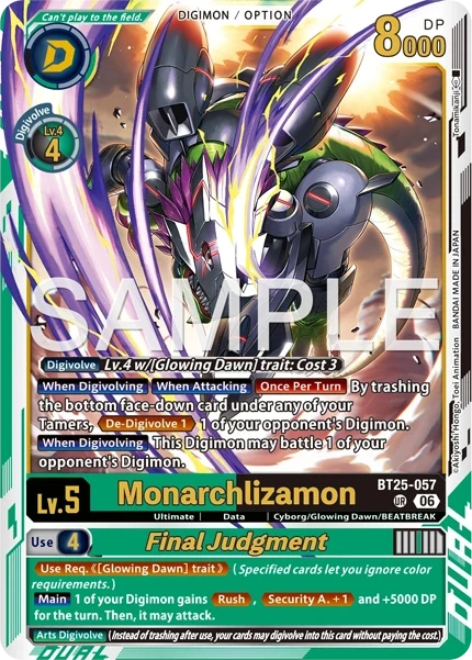 Monarchlizamon &mdash; Digimon Card Game card