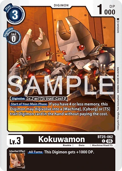 Kokuwamon &mdash; Digimon Card Game card