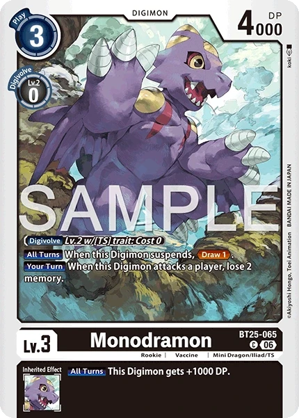 Monodramon &mdash; Digimon Card Game card