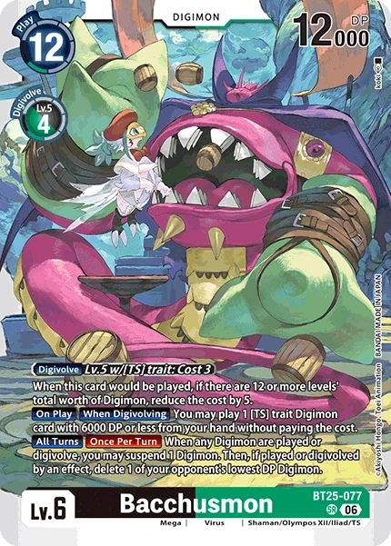 Bacchusmon &mdash; Digimon Card Game card