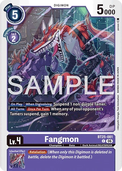 Fangmon &mdash; Digimon Card Game card