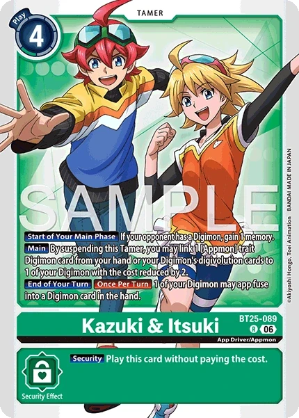 Kazuki & Itsuki &mdash; Digimon Card Game card