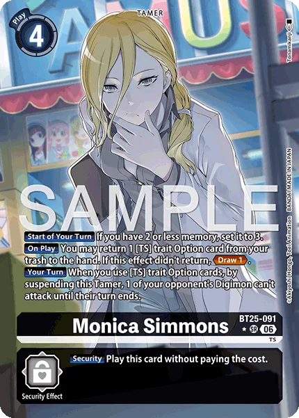 Monica Simmons &mdash; Digimon Card Game card