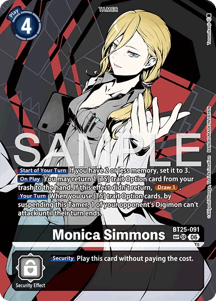Monica Simmons &mdash; Digimon Card Game card