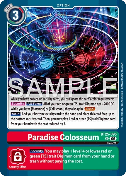 Paradise Colosseum &mdash; Digimon Card Game card