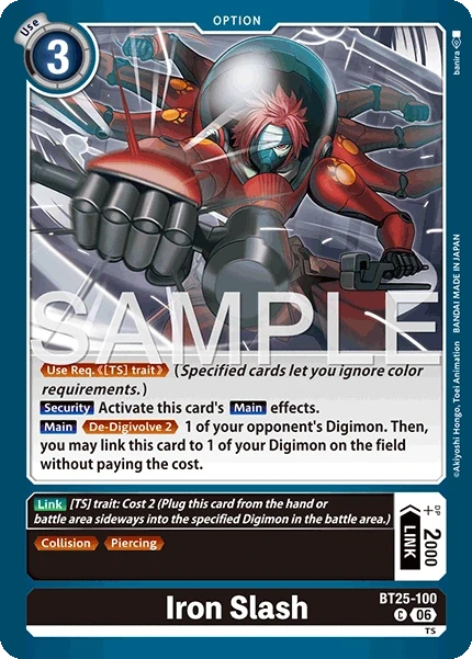Iron Slash &mdash; Digimon Card Game card
