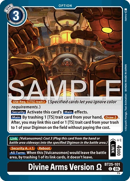 Divine Arms Version Ω &mdash; Digimon Card Game card