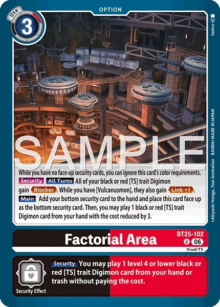 Factorial Area &mdash; Digimon Card Game card