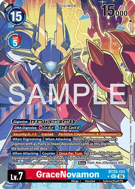 GraceNovamon &mdash; Digimon Card Game card