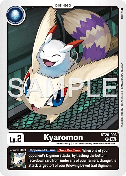 Kyaromon &mdash; Digimon Card Game card