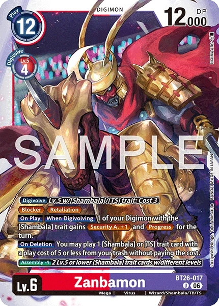 Zanbamon &mdash; Digimon Card Game card
