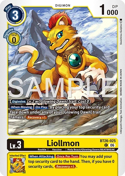 Liollmon &mdash; Digimon Card Game card