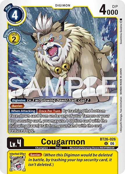 Cougarmon &mdash; Digimon Card Game card