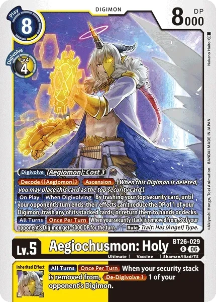 Aegiochusmon: Holy &mdash; Digimon Card Game card