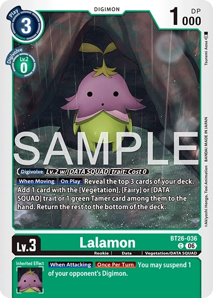 Lalamon &mdash; Digimon Card Game card