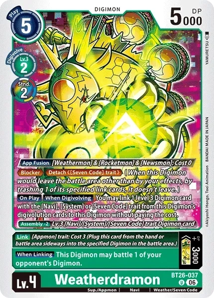 Weatherdramon &mdash; Digimon Card Game card