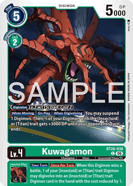 Kuwagamon &mdash; Digimon Card Game card