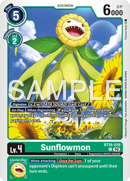 Sunflowmon &mdash; Digimon Card Game card