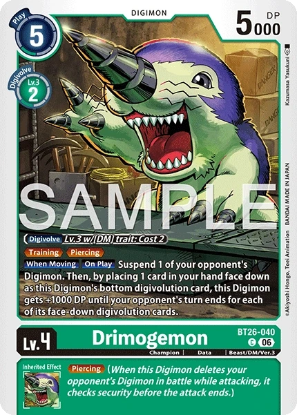 Drimogemon &mdash; Digimon Card Game card