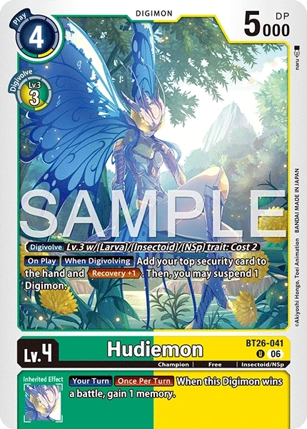 Hudiemon &mdash; Digimon Card Game card