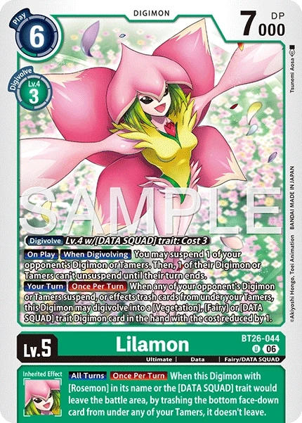 Lilamon &mdash; Digimon Card Game card