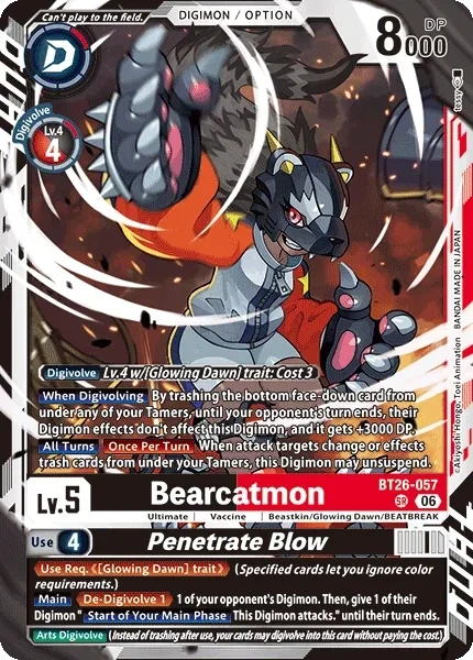 Bearcatmon &mdash; Digimon Card Game card