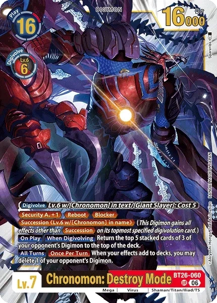Chronomon: Destroy Mode &mdash; Digimon Card Game card
