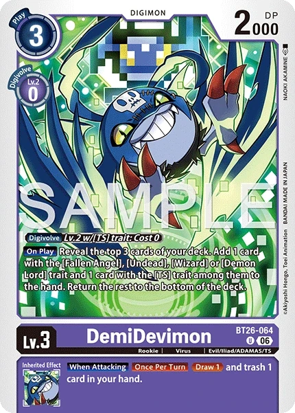 DemiDevimon &mdash; Digimon Card Game card