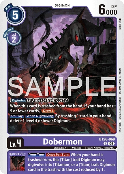 Dobermon &mdash; Digimon Card Game card