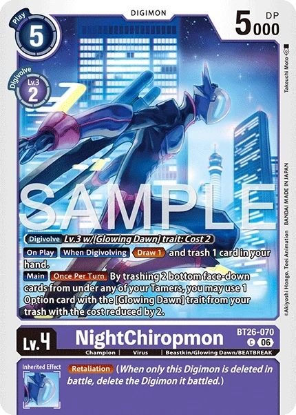 NightChiropmon &mdash; Digimon Card Game card