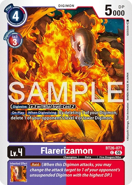 Flarerizamon &mdash; Digimon Card Game card