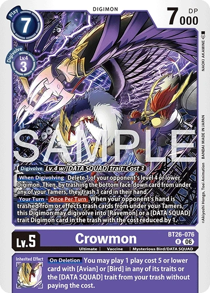 Crowmon &mdash; Digimon Card Game card