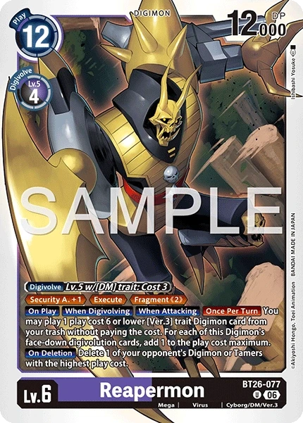 Reapermon &mdash; Digimon Card Game card