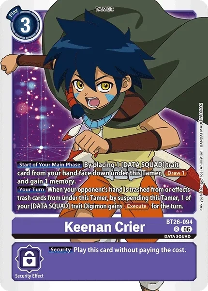 Keenan Crier &mdash; Digimon Card Game card