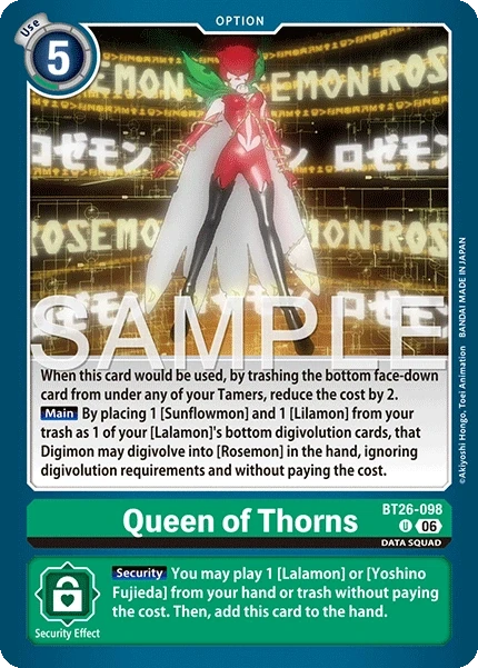 Queen of Thorns &mdash; Digimon Card Game card