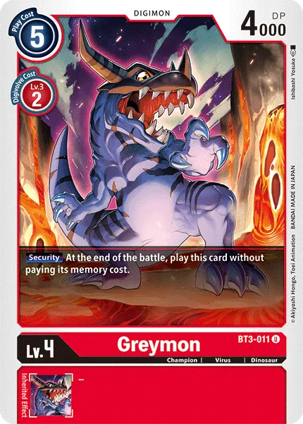 Greymon &mdash; Digimon Card Game card