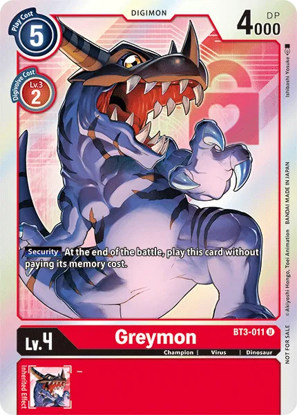 Greymon &mdash; Digimon Card Game card