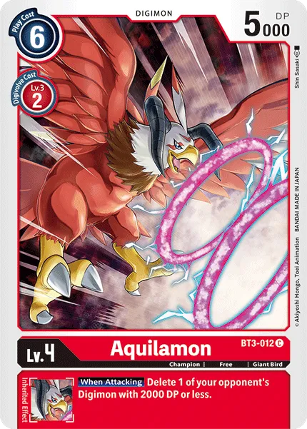 Aquilamon &mdash; Digimon Card Game card