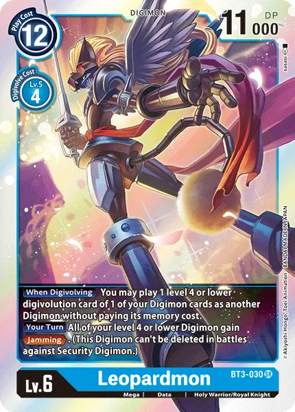 Leopardmon &mdash; Digimon Card Game card