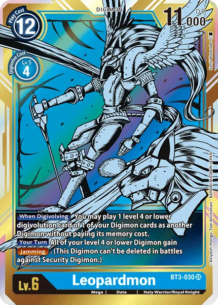 Leopardmon &mdash; Digimon Card Game card
