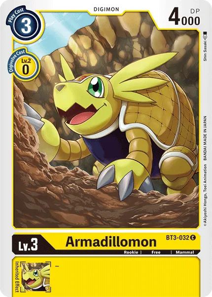 Armadillomon &mdash; Digimon Card Game card