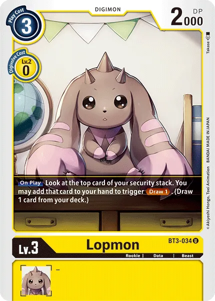 Lopmon &mdash; Digimon Card Game card