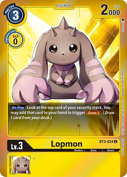 Lopmon &mdash; Digimon Card Game card