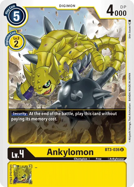 Ankylomon &mdash; Digimon Card Game card
