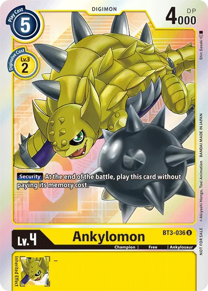 Ankylomon &mdash; Digimon Card Game card