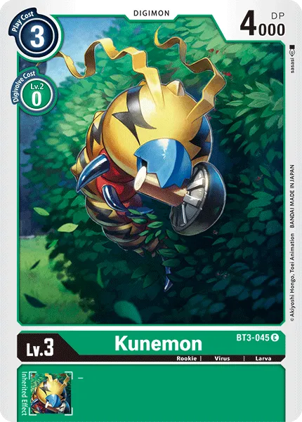 Kunemon &mdash; Digimon Card Game card