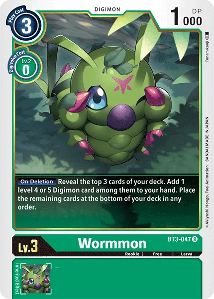 Wormmon &mdash; Digimon Card Game card