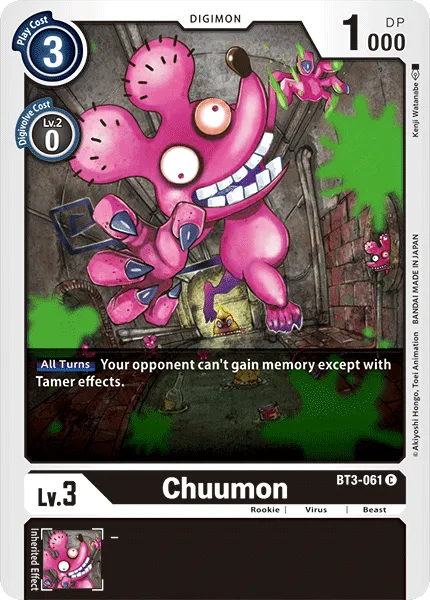 Chuumon &mdash; Digimon Card Game card