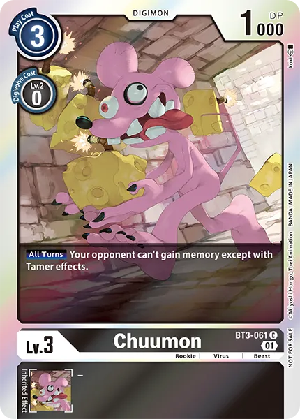 Chuumon &mdash; Digimon Card Game card